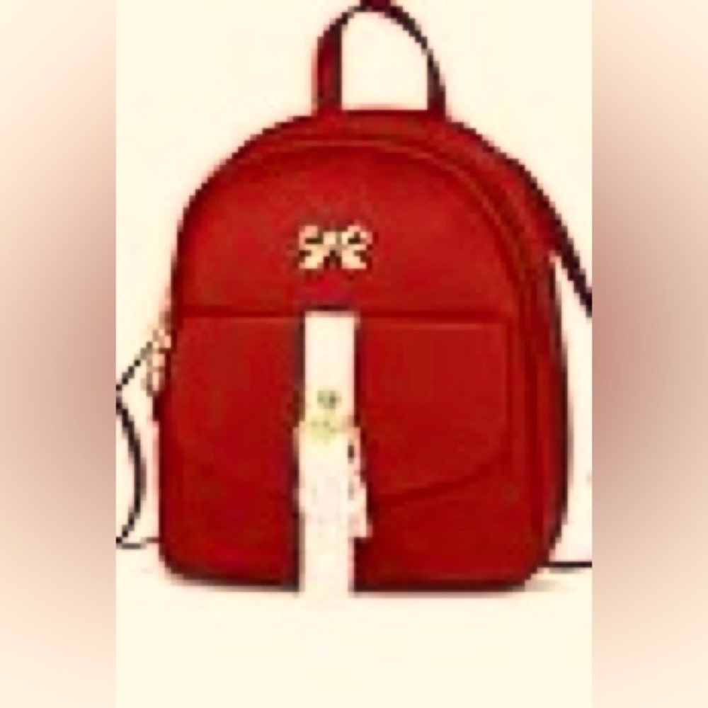 ❤️RED❤️MINI BACKPACKw/Ajustable straps,gold-tone accents,headphone hole✨NWOT✨